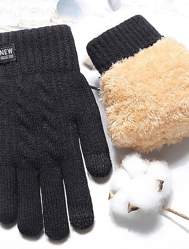  Γυναικεία 1 ζευγάρι Χειμωνιάτικα Γάντια / Πλεκτά γάντια / Γάντια χωρίς δάχτυλα Βασικό / Υπαίθριο Γάντια - Μονόχρωμο Ολόκληρο το Δάχτυλο