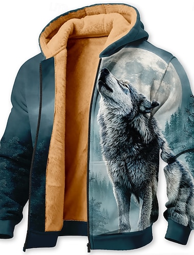  Miesten naamiointi Armeijatyyli Fleece Huppari Takki College Klassinen Asevoimat Metsästys Pitkähihainen Tiukka pyöreä kaula-aukko ulko- Retkeily Sininen Sulkea jnk vetoketju Syksy Talvi Suunnittelija