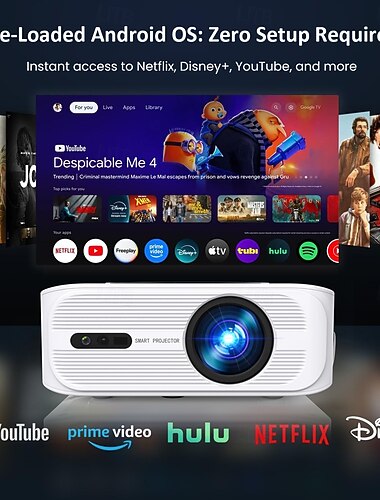  Novo produto de 2025 - projetor de efeito yt800 1080p com controle de toque, quadro branco eletrônico para jogos, desenho, escritório de ensino infantil e outras aplicações de múltiplas cenas, foco