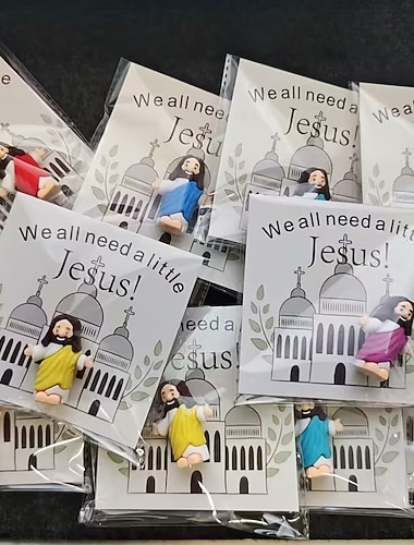  20 cartões de bolso com figuras de Jesus para lembrancinhas de Páscoa, Natal e outras festas religiosas - miniaturas de Jesus para escola, artesanato e presentes.