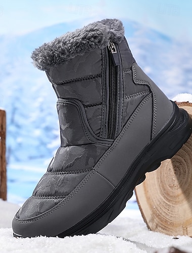  Pánské nepromokavé zimní boty s podšívkou z umělé kožešiny - teplá a odolná obuv pro dobrodružství v chladném počasí