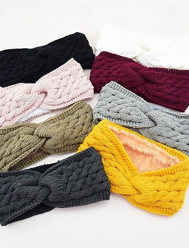  Damen Hut Wintermützen Winddicht Warm Straße Täglich Wochenende Fleece Einfarbig