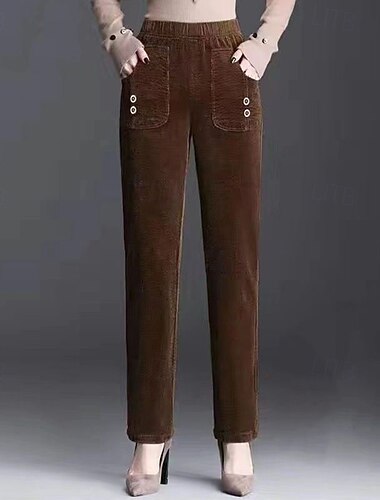 نسائي بنطلون مضلع تشينوز مستقيم العطلة أناقة الشارع كاجوال مكتمل الطول الخصر متوسط سهل جيب مرونة الخصر مريح مرن نسبياً الأماكن المفتوحة عطلة مناسب للبس اليومي أرجواني داكن أسود كوفي الخريف الشتاء   نسائي بنطلون مضلع تشينوز مستقيم العطلة أناقة الشارع كاجوال مكتمل الطول الخصر متوسط سهل جيب مرونة الخصر مريح مرن نسبياً الأماكن المفتوحة عطلة مناسب للبس اليومي أرجواني داكن أسود كوفي الخريف الشتاء