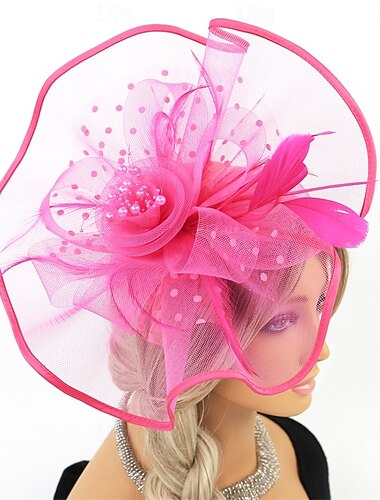  מפגשים בד כובע פאדורה חתונה מסיבת תה מירוץ סוסים קוקטייל אלגנטית וינטאג' עם נוצות כיסוי ראש כיסוי ראש