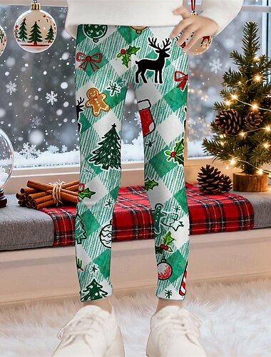 Новогодняя тематика Девочки 3D Графика Каждый Новогодняя ёлка Брюки Леггинсы Весна Осень Симпатичные Стиль Классический Дети 4-12 лет на открытом воздухе Повседневные Стандартный   Новогодняя тематика Девочки 3D Графика Каждый Новогодняя ёлка Брюки Леггинсы Весна Осень Симпатичные Стиль Классический Дети 4-12 лет на открытом воздухе Повседневные Стандартный