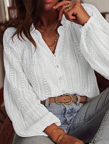 نسائي قميص قمم متأنق سهل أنيق سيدات كلاسيكي كم طويل V رقبة قمصان عادية عمل مناسب للبس اليومي مناسب للعطلات فراغ خارجي Buttons أبيض وردي بلاشيهغ أحمر أزرق البحرية أرجواني الربيع الخريف   نسائي قميص قمم متأنق سهل أنيق سيدات كلاسيكي كم طويل V رقبة قمصان عادية عمل مناسب للبس اليومي مناسب للعطلات فراغ خارجي Buttons أبيض وردي بلاشيهغ أحمر أزرق البحرية أرجواني الربيع الخريف