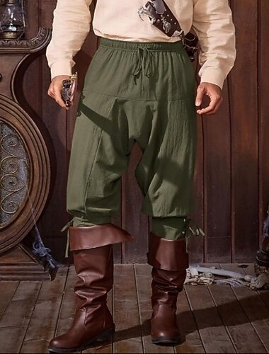  بانغك & قوطي العصور الوسطى Steampunk بنطلون سروال دراجة نارية الساق المستقيمة ملابس تنكرية رجالي كاجوال / يومي للبالغين بنطلونات