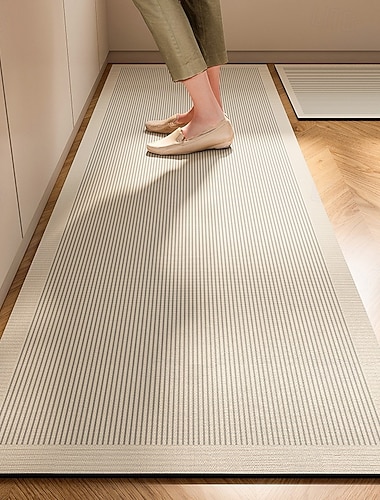  ランナーラグ ダイアトムマッドキッチンマット ホールウェイキッチン用 ソフト 吸収性 ノンスリップ 洗えるフロアカーペット 長い オイル抵抗 モダンミニマリストスタイル 簡単に掃除できる耐久性のあるホームフットマット