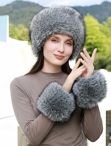  Жен. Теплая зимняя шапка Повседневные Праздники Сплошной цвет Полиэстер На каждый день Сохраняет тепло 1 PC