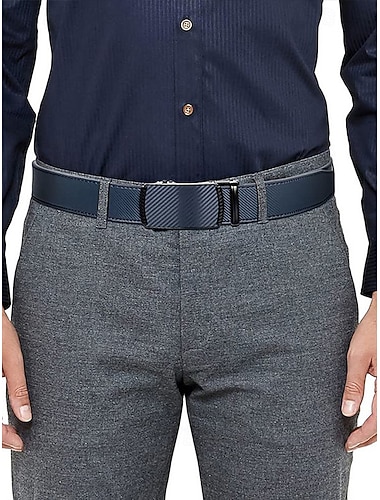  Herrengürtel aus echtem Leder mit automatischer Schnalle, stylischer, verstellbarer Kleiderbund in mehreren Farben, langlebiges Business- und Freizeitaccessoire, perfektes Weihnachtsgeschenk