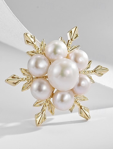  ブローチ クラシック レトロ 幾何学的 スノーフレーク エレガント ファッション オリジナル シンプル ブローチ ジュエリー ゴールド 用途 結婚式 パーティー 贈り物 婚約 プロムドレス 祭り