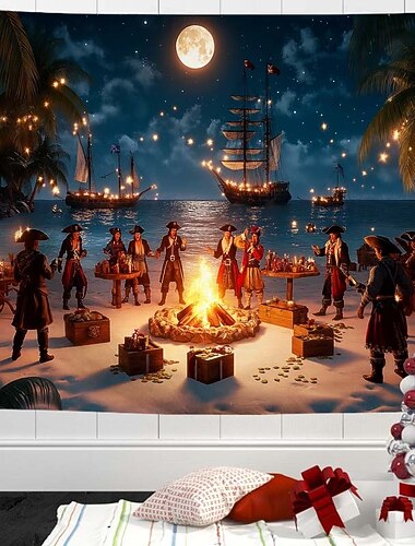  χριστουγεννιάτικη ταπισερί τοίχου ταπισερί Άγιος Βασίλης χριστουγεννιάτικο δέντρο μοντέρνο σαλόνι διακόσμηση σπιτιού