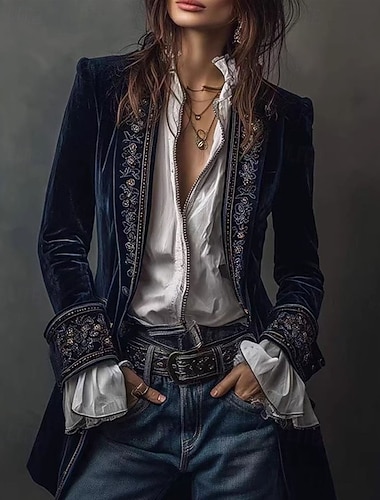  בגדי ריקוד נשים חולצות שמלות חולצות זורמות צבע אחיד אחיד אלגנטית וינטאג' קלסי שרוול ארוך חולצות ארוכות יומי ליציאה כפתורים עיטור תחרה בד נשפך שחור צהוב יין כחול ים קאמל סתיו חורף