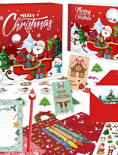  ערכת יומן עשה זאת בעצמך לבנות חג מולד שמח ערכת יומן סט אלבום עם מדבקות אלבום &ציוד ליומן ליום הולדת לילדים בחג המולד.