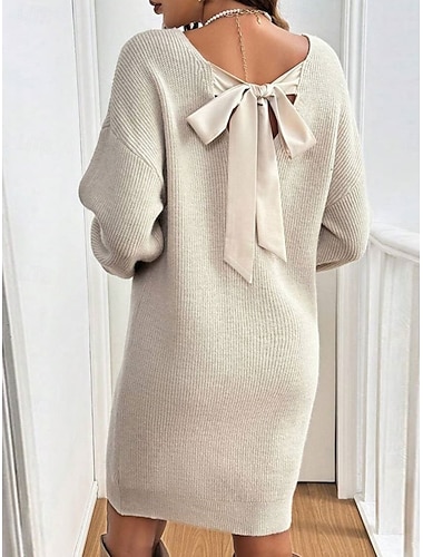  Γυναικεία Πουλόβερ Φόρεμα πουλόβερ Καθημερινό Μαλακή Μονόχρωμες Κοτλέ Στρογγυλή Ψηλή Λαιμόκοψη Πλεκτό Μακρυμάνικο Κανονικά μπλουζάκια Πλέκω ΕΞΩΤΕΡΙΚΟΥ ΧΩΡΟΥ Καθημερινά Σαββατοκύριακο Μαύρο Βαθυγάλαζο