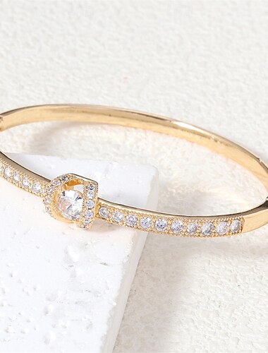  Kuutiomainen zirkonium Perinteinen Mini Tyylikäs Yksilöllinen muodikas Kromi Rannekorun korut Hopea / Kulta Käyttötarkoitus Häät Juhla Kihlaus Tanssiaiset