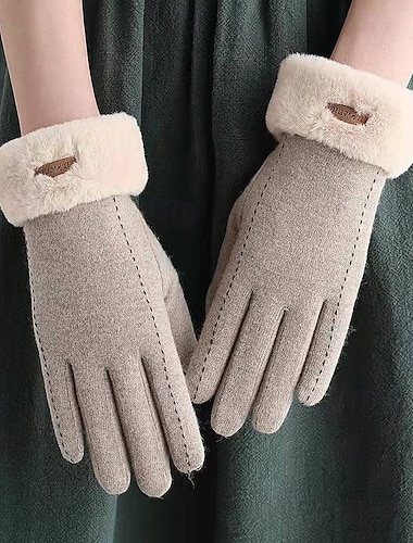  Damen 1 Paar Fingerspitzen / Winterhandschuhe Streetwear / Outdoor Handschuhe - Einfarbig Vollfinger