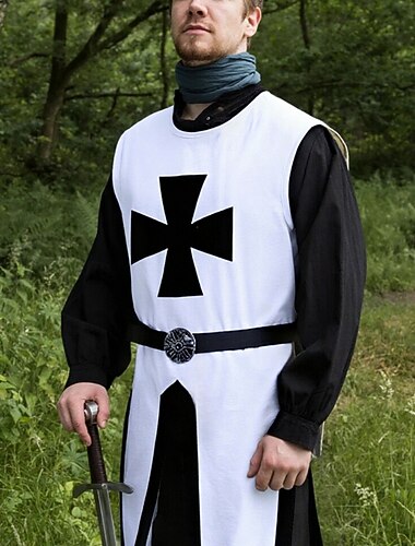  Retro vintage Middeleeuws 17e eeuw Gemaskerd Bal Tuniek Ridder Viking Kruisvaarder Kostuum Voor heren Viking Fantasie Maskerade Feest / Uitgaan Volwassenen Turnpakje / Onesie