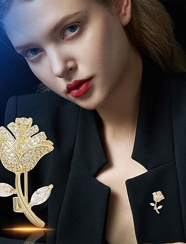  ブローチ フラワー ファッション ぜいたく ブローチ ジュエリー ゴールド 用途 結婚式 パーティー 贈り物 婚約 プロムドレス 祭り