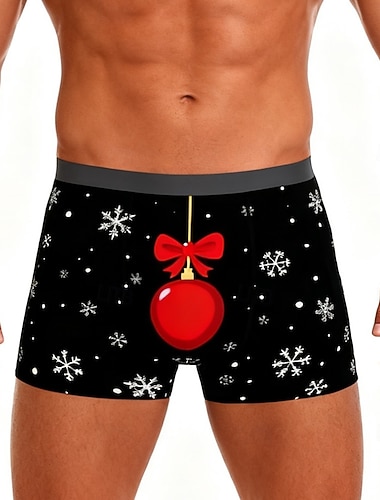  Pyjama de Noël Boxer Short Sous-Vêtements cadeau de Noël Homme Drôle Noël Motif Adultes Noël Nouvel An la veille de Noël Noël Soirée