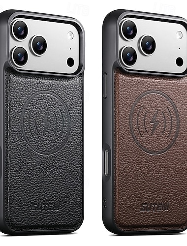  telefon Maska Pentru iPhone 17 Pro Max 17 16 15 14 Pro Max 13 Pro Max Caz de adsorbție magnetică Anti Șoc Retro PU piele