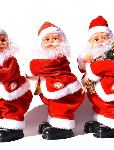  Ideale kerstd cadeaux voor kleinkinderen jongens meisjes grensoverschrijdend kerstcadeau schuddende muziek kerstman elektrisch speelgoed kerstdecoraties oude man pop cadeau