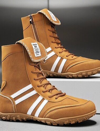 Botas atléticas masculinas de cano alto marrons – design moderno com construção durável, perfeitas para uso casual, caminhadas e atividades ao ar livre   Botas atléticas masculinas de cano alto marrons – design moderno com construção durável, perfeitas para uso casual, caminhadas e atividades ao ar livre