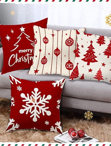  joulutyynynpäällinen lumihiutalekuvio koristeellinen tyynynpäällinen sohvalle makuuhuoneeseen opiskeluun loma-asunnon sisustukseen