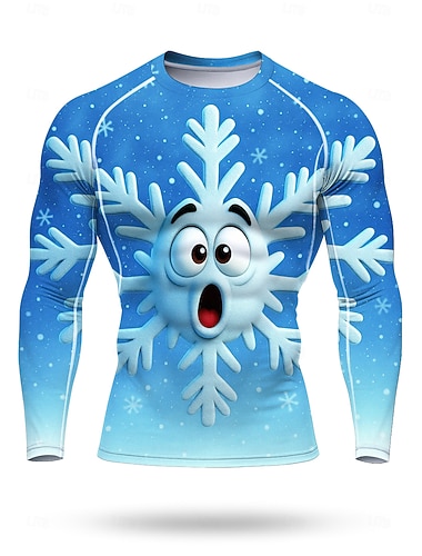  Vánoce Pánské Unisex Koşu Tişörtü Sportovní košile Gymnastická košile Fitness košile Cvičební košile Dlouhý rukáv Tričko UPF 50 Odolná proti UV záření Yumuşak Ter Emen Horské kolo Cvičení v