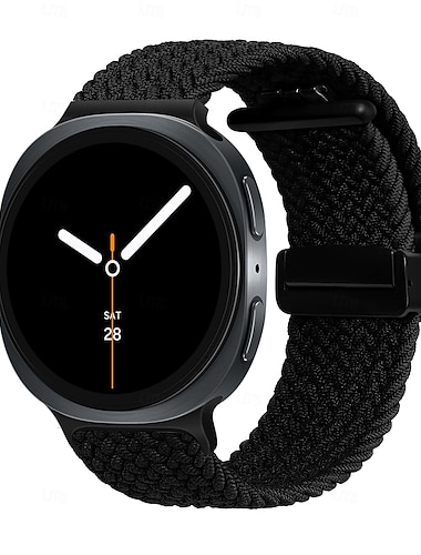  Klockarmband för Samsung Galaxy Klocka 8 40/44mm Watch 8 Classic 46mm Tyg Ersättning Rem Gulligt Elastisk Vattentät Sportband Handgjort flätat rep Armband