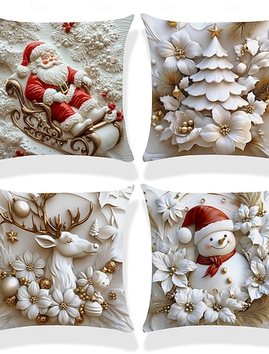  joulutyynynpäälliset 3d kultainen joulukuusi koristeelliset tyynynpäälliset sohvalle makuuhuoneeseen olohuoneeseen lomakodin sisustus juhlava heittotyynyliinasetti