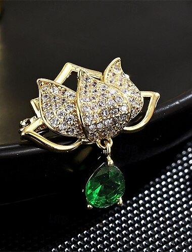  Broche Clásico Retro Flor Moda Estilo lindo Broche Joyas Dorado Para Boda Fiesta Regalo Pedida Fiesta de baile Festival