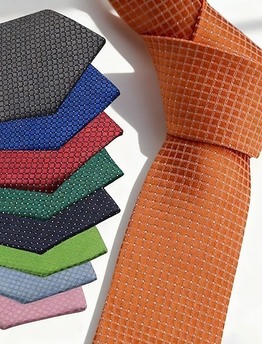  Муж. Галстуки Классика Полоски и клетка Торжественное мероприятие Свидание Для вечеринки / ужина