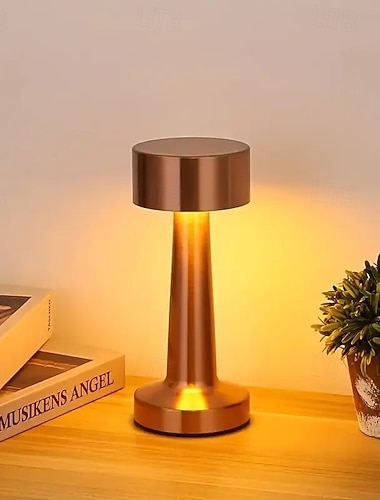  Moderní minimalistická kovová kancelářská stolní lampa s dotykovým ovládáním, dobíjecí noční světlo se 3 stupni stmívání do kanceláře, ložnice, pracovna, dekorace nočního stolku