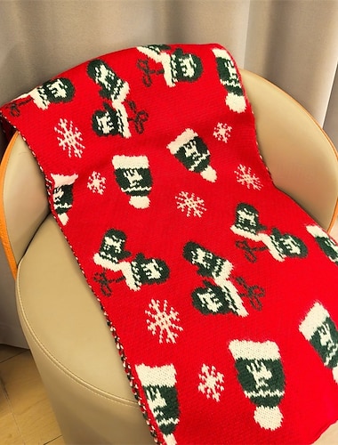  Γυναικεία Φουλάρια Χριστούγεννα Καθημερινά Αργίες Ζώο Ακρυλικές Ίνες Διακοπές Καθημερινό Διατηρείτε Ζεστό 1 τμχ