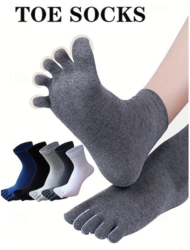calzini da uomo con dita in puro cotone: calzini traspiranti, comodi ed eleganti per l'uso quotidiano e per stili di vita attivi, disponibili in più colori   calzini da uomo con dita in puro cotone: calzini traspiranti, comodi ed eleganti per l'uso quotidiano e per stili di vita attivi, disponibili in più colori