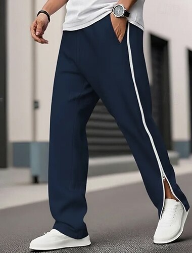  Homme Joggings Pantalons à Détacher Pantalon de Survêtement Pantalon de survêtement droit Fermeture éclair Taille Élastique Couleur Unie Confort Respirant Longueur complète Occasionnel Quotidien Fête