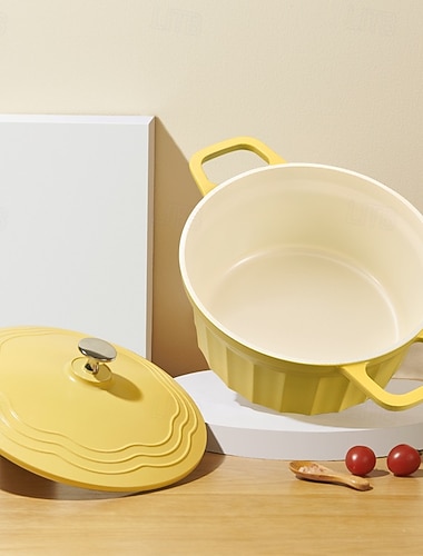  Auflaufformen, Keramik-Emaille-Topf, Haushalts-Suppentopf, Schmortopf, Induktionsherd-Auflaufform, Keramik-Auflaufform, Antihaft-Topf, Kochtopf