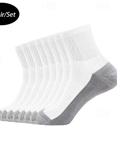  Pánské 5 párů Vícenásobné balení Ponožky Koşu Çorapları Ponožky pro běžné nošení Černá Bílá Barva Barevné bloky Dovolená Sporty a outdoor Denní Základní Střední Jaro Podzim Módní Na běžné nošení