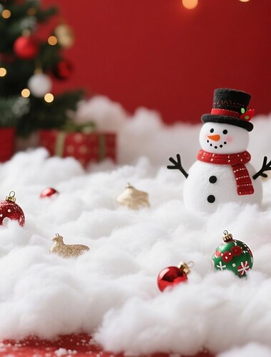  200 g konstgjord julsnö, konstgjord snö för vita julgransdekorationer, mjuka fluffiga snöflingor för vinterland, glittrig snö, snö för pyssel i julbyn