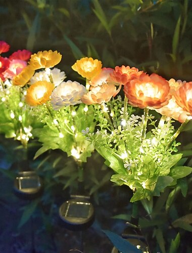  Luci solari da giardino, luci solari decorative impermeabili per esterni a forma di fiore, per decorazioni natalizie di Halloween, regali ideali per la festa della mamma e per le donne.