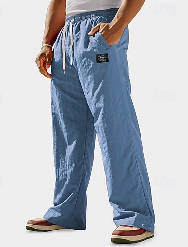 Herren Hose Baggy-Hosen Freizeithose Kordelzug Tasche Elastischer Bund Einfach Komfort Sport im Freien Täglich Mode Lässig Schwarz Weiß Mikroelastisch   Herren Hose Baggy-Hosen Freizeithose Kordelzug Tasche Elastischer Bund Einfach Komfort Sport im Freien Täglich Mode Lässig Schwarz Weiß Mikroelastisch