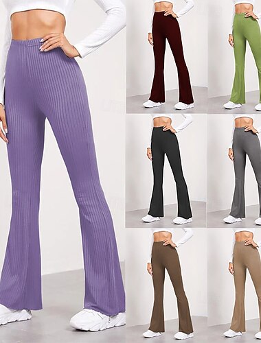  Γυναικεία Αθλητικές Φόρμες Πάτος καμπάνας κινέζικα Διακοπές Κομψό στυλ street Καθημερινό Πλήρες μήκος Μεσαία Μέση Σκέτο Ελαστική μέση Άνετο Ελαστικό ΕΞΩΤΕΡΙΚΟΥ ΧΩΡΟΥ Διακοπές Δρόμος