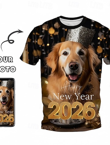  personlige nyttårsgaver t-skjorte unisex tilpasset t-skjorte for familie design dine egne tilpassede skjorter personlig unisex all over print t-skjorte tilpassede gaver nyttår tilpasset