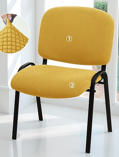  Conjunto de 2 peças de capa dobrável para cadeira jacquard, capa elástica para cadeira para casamento, banquete, festa ou decoração de casa