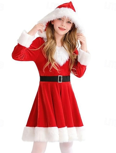  Weihnachtsmann FrauClaus Ausgefallenes Weihnachtskleid Santa Anzüge Cosplay Kostüme Mädchen Weihnachten Weihnachtskostüm Kinder Weihnachten Neujahr Party Kleid
