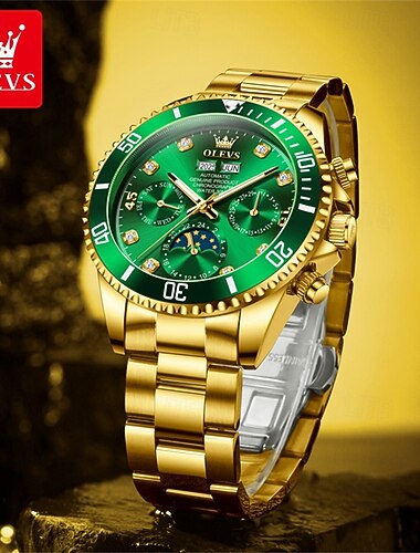  El nuevo reloj de negocios Olevs para hombres cuenta con calendario perpetuo luminoso reloj mecánico automático deportivo y de moda impermeable reloj deportivo para hombres fantasma