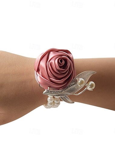  Bryllup håndledd blomster Håndledscorsage Bryllup / Fest Sateng / Metall Blomster