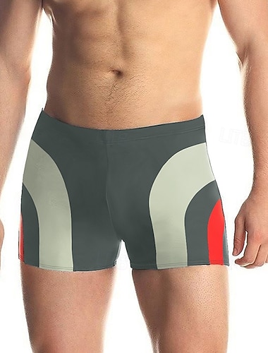  Homme Shorts de bain Short de bain Maillots de bain Élastique Respirant Bas Surf Bikini Plongée Patchwork Été