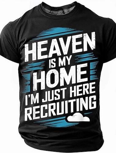  Miesten Hauska slangi T-paita Lyhythihainen T-paita 3D-tulostus Tiukka pyöreä kaula-aukko Paita Muoti Päivittäin Katu Päivittäin Sininen Musta Rubiini Kesä Kevät Vaatetus S M L XL XXL XXXL